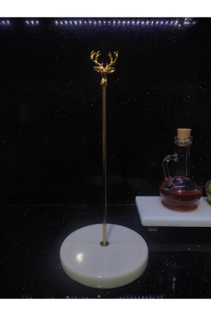 MNZ-Real Marble Gold Geyik تفصيل الورق حامل الحفاضة حامل النابكين ومطبخ منظمة الحمام goldgeyik01 - Zeybek Marble
