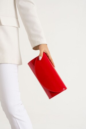 MNZ-RED براءة اختراع الجلد المزدوجة ثياب الحقيبة المغطاة الحقيبة المقبلية الحقيبة - Efnanstore