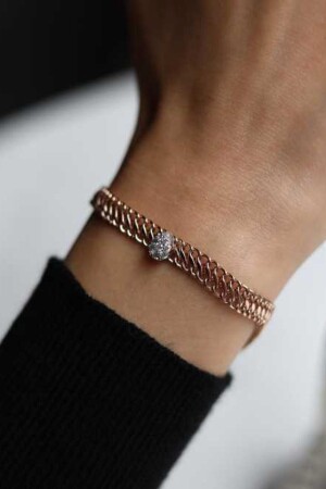 MNZ-Reis Drop Diamond و Wicker Bracelet T1133 - Reis Kuyumculuk