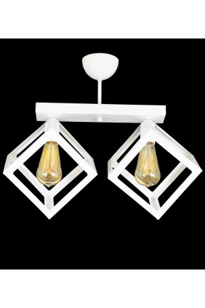 MNZ-Retro Rustic Model 2-piece Geometric Plafonier Metal Cube قمرة شمعة قصيرة - TEKFA