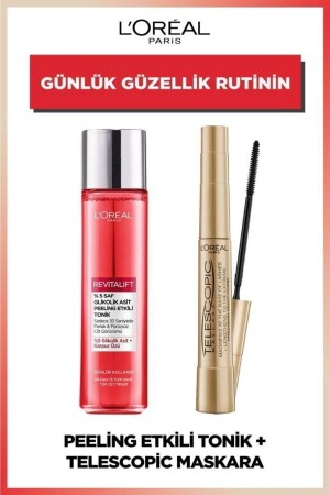 MNZ-Revitalift 5% نقي حديد الجليكوليك الفولاء تأثير طوني 180ml & تلسكوبي الأسود قناع PKTGLKLKTNKTLSCPCMSK - L'Oreal Paris