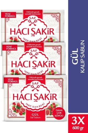 MNZ-Rose Pure Soap Bar 4x150 جرام x 3 قطع 86934950545083 - Hacı Şakir