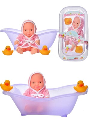 (MNZ-Roza) - حمام الطفل - متعة مع حمام البطة - غطاء الحمام - حمام الطفل - Global Toys