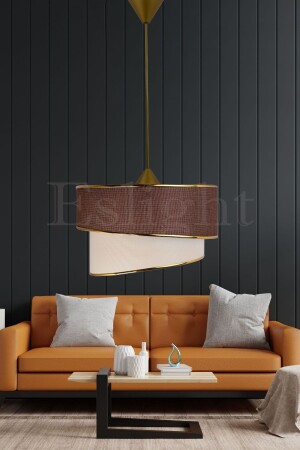 MNZ-Ruzgar عصرية مصباح معلق واحد مظلم بني الشمس R. 89kk ES-RZGS2 - Eslight