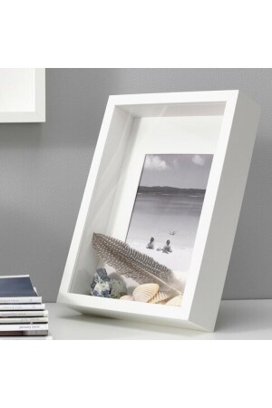 MNZ-Sannahed 21x30 سم A4 زهرة بيضاء إطار صندوق عميق إطار صورة خشبية - Ikea