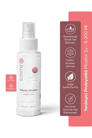 MNZ-Sante Plus هيدروسول ميكيللار بروبيوتيك ماء تنظيف الوجه 200 مل SP27 - SantePlus