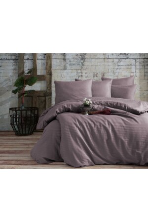 مجموعة غطاء غطاء مزدوج MNZ-Satin - البوم - BESTİNA GOLD