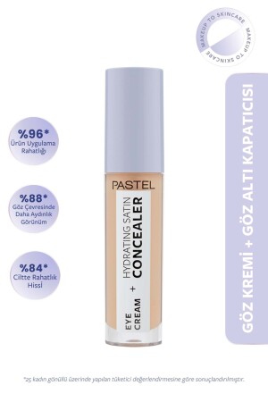 كريم عيون MNZ-Satin Concealer - كريم عيون تحت عيون الكريم 63 شربة الحليب - Pastel
