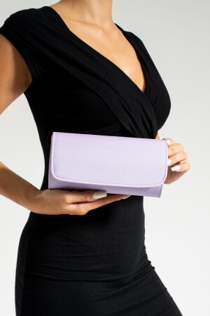 كيس ملابس مساء من نوع MNZ-Satin Lilac كيس محفظة كيس مكملات - Bibags