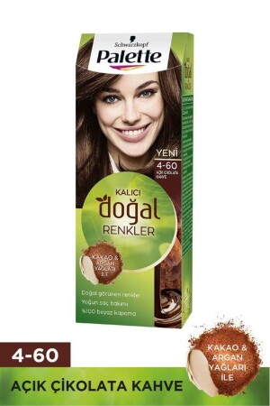 MNZ-Schwarzkopf الألوان الطبيعية الدائمة 4-60 صباغة شعر خفيفة البني الشوكولاتية - Palette