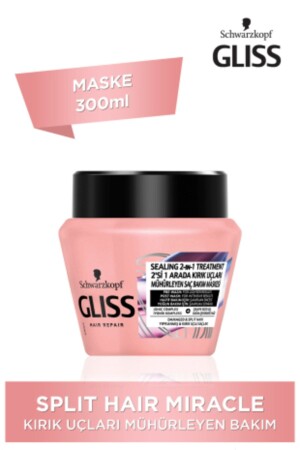MNZ-Schwarzkopf Glıss شقق الشعر العجائب العناية القناع 300 مل - Gliss