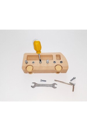 لعبة مونتيسوري (MNZ-Screw Bus Montessori Game) ، لعبة تعليمية، لعبة وصول الأطفال A22OT - ELS