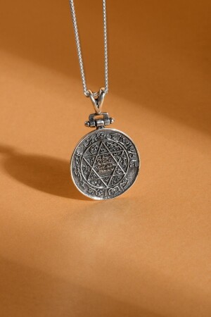 MNZ-Seal of Solomon Model قلادة فضية KLYS1046 - Takıdepo