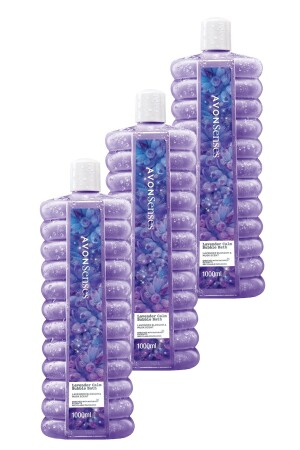 MNZ-Senses لافورد هادئ لافورد رائحة حمام فقاعة 1 ملازمة مجموعة ثلاثية SAMPUAN0003-3 - Avon