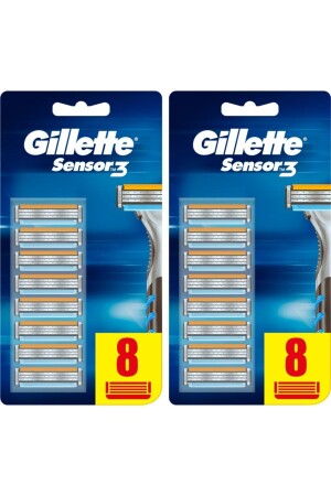 MNZ-Sensor3 ريشة الرجال 8+8 ريشة بديلة - Gillette