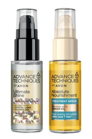 MNZ-Serum الشعر المغذية وSerum الشعر المشرق المكون من زيت الأرجان - Avon