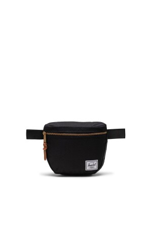 (MNZ-Settlement Unisex Black Waist Bag) - حقيبة الخصر السوداء مع زبر و شريط الخصر المُعدل - Herschel