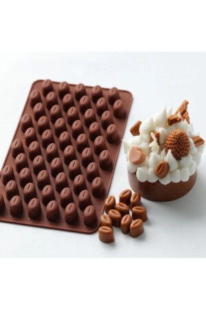 MNZ-Silicone Mini Coffee Bean شيكولاته الجليد التبكيري TPM3170 - KanyonGrup