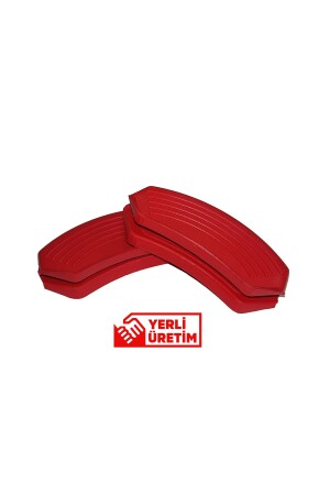 MNZ-Silicone Pot Pan Holder مضاد للنيران مجموعة من الملاعب غير العصية حمراء 9x4 سم (1 مجموعة تتكون من 2 قطع) - Genel Markalar