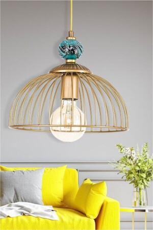 MNZ-Single Koşnitsa pendant lamp شمعية قديمة الخضراء المضخمة الإضاءة DDTKLKŞNSRKESK - DEDE