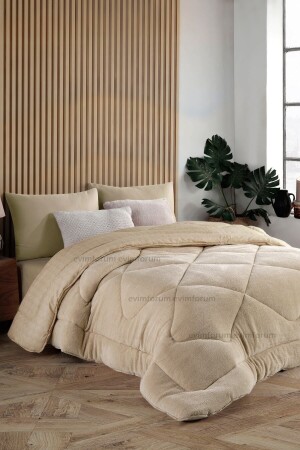 MNZ-Single Luxury Brown Wellsoft Quilt مزدوجة الجانب 155x215 - Formeya