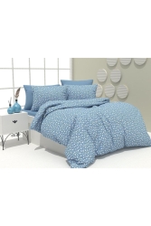 MNZ-Single Star Blue Rannforce Duvet Cover Set مع ورق عادي A4 - EVİMCE