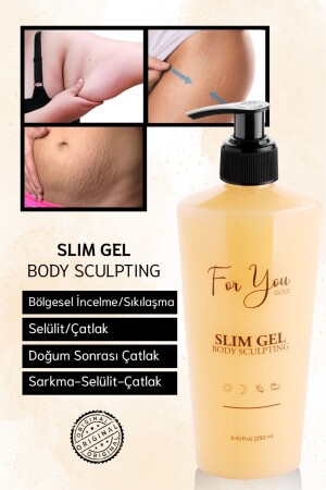 MNZ-Slim Gel Slimming - التمسك بالحرق الدهون كريك المنطقة ضد التنحير والكريم السيلوليت (وحيد) - For You Gold