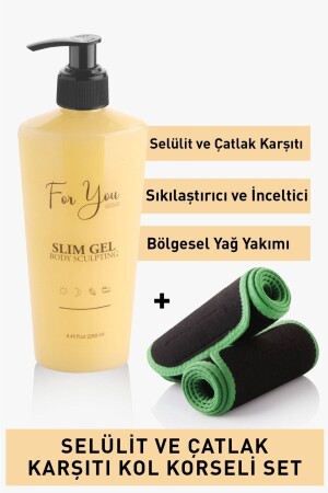 MNZ-Slimjel الحمل-الدهون الحرق-الوقود-القطع المميزة والجيل السيلوليت 250 مل كورسيت الذراع - For You Gold