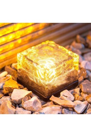 MNZ-Solar Powered Ice Glass Floor ديكوراتي الحديقة الإضاءة مدفأة بريد الكريستال حمام 0TPBHAY1K1-2 - Trendpoint