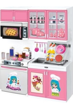 MNZ-Sound و Light Toy Kitchen Set فرن-Sink PRA-4643878-6771 - Vardem