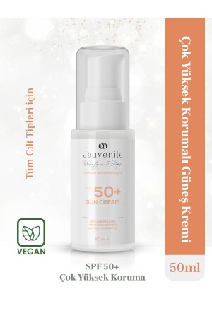 MNZ-SPF 50 مضاد للبقع الحماية العالية للكريم العناية بالشمس 50 مل - Spf 50 واقي للشمس 50 مل 8682397030260 - Jeuvenile