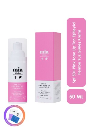 MNZ-SPF 50 ملون الوردي إلى أعلى المصفوفة الملونة للوجه الوردي كريم الشمس 68246814 - mia klinika