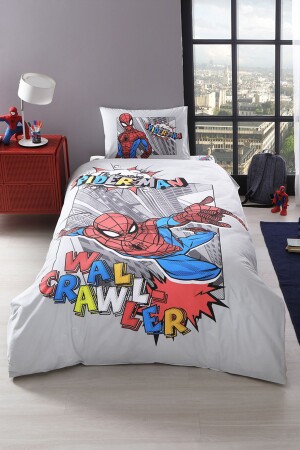 MNZ-Spiderman Wall Single Disney المرخصة للفراش المطاطي المثبتة الأدلة للأطفال مجموعة ST20918 - Özdilek