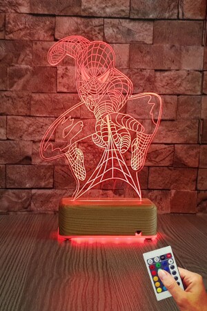 MNZ-Spiderman3d أدى ضوء الليل 16 ألوان هدية عيد ميلاد Spiderman VIPYOLORUMCEKADAM01 - Vipyol