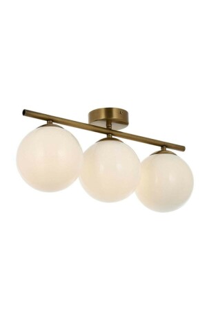 MNZ-Sport Plafonier Model عصرية Glop White Glass ثلاثي الشموع - Lambadar