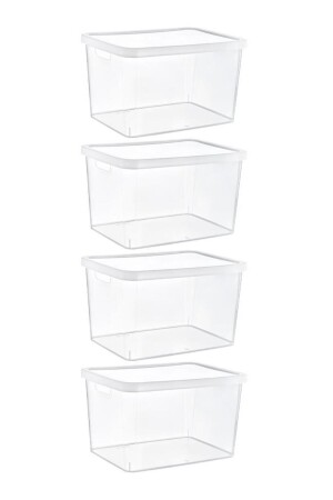 صندوق MNZ-Stafi متعدد الأغراض مع غطاء 18 Lt مجموعة 4 شفاف TRN-245SET3 - SmartWare