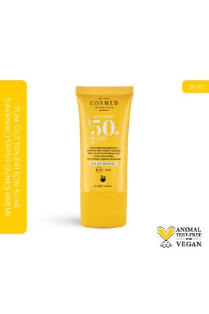 MNZ-Sun المياه الحيوية SPF 50 واقي الشمس الوجه لجميع أنواع الجلد مرشحات جيل جديد 50 مل 20901 - COSMED