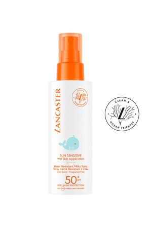 MNZ-Sun حساسة للأطفال رش الحليب Spf50 150 مل - حماية الأطفال من الشمس ووجههم وجسمهم للجلد الحساس 3616301295419 - Lancaster