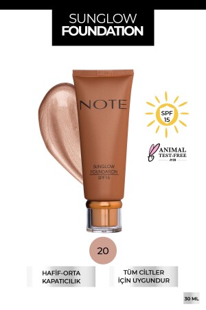 مؤسسة MNZ-Sunglow مؤسسة التبرونز المتشعّر 20 - Note Cosmetics