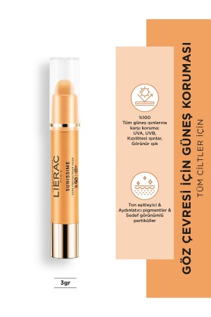 MNZ-Sunissime عصا العين المُطَقّقة SPF 50+ عيون المُتَقَلِّقة عالمياً كريم الشمس المُطَقّ - Lierac
