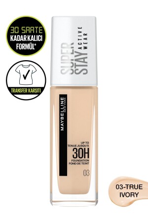 (MNZ-Super) البقاء نشطاً ارتداء 30 ساعة مؤسسة 03 العاج الحقيقي - Maybelline New York