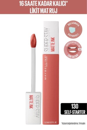 MNZ-Super Stay Matte Ink City Edition Liquid Matte Lipstick - 130 بداية ذاتي - Maybelline New York
