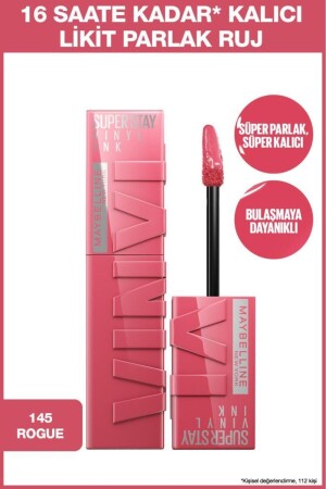 MNZ-Super Stay Vinyl Ink طويل الأمد سائل شديد الشفاه 145 روج - Maybelline New York