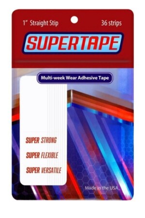 MNZ-Super Tape ربطة شعر صناعية مستقيمة (1'' X 3' - 2. 5cmX7. 5cm) 36 قطعة - True Tape