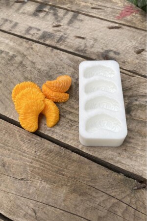 MNZ-Tangerine Slice Quadruple Candle Mold (سليكون) قطعة واحدة - Rufusconcept