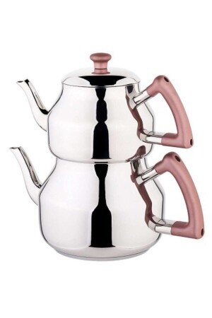 MNZ-Teapot Marmaris متوسط الحجم 3.4 لتر فولاذ المقاوم للصدأ K-315Rose - Özkent