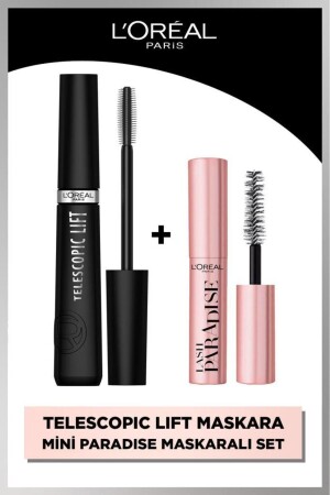 (MNZ-Telescopic Lift Mascara) و (Mini Paradise Mascara) 4.7ML - L'oreal Paris