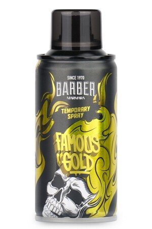 MNZ-Temporary Color Hair Spray الذهبي الأصفر 150 مل - Barber Marmara