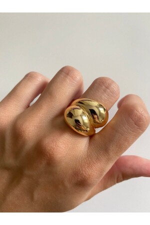 حلقة أمورفية مزدوجة القبة الذهبية المغطاة MNZ-Thick - Ringbox