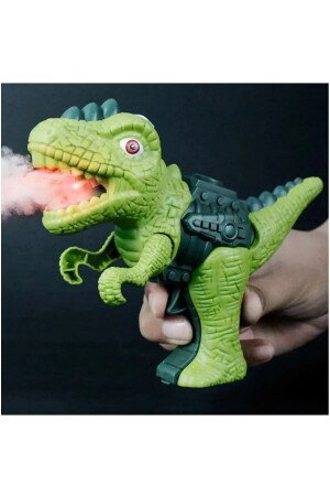 مسدس ديناصور من نوع MNZ-Toy مع الأضواء والأصوات - مسدس ديناصور خضراء صاخبة تنفخ بخار وتطلق بخار - Vardem